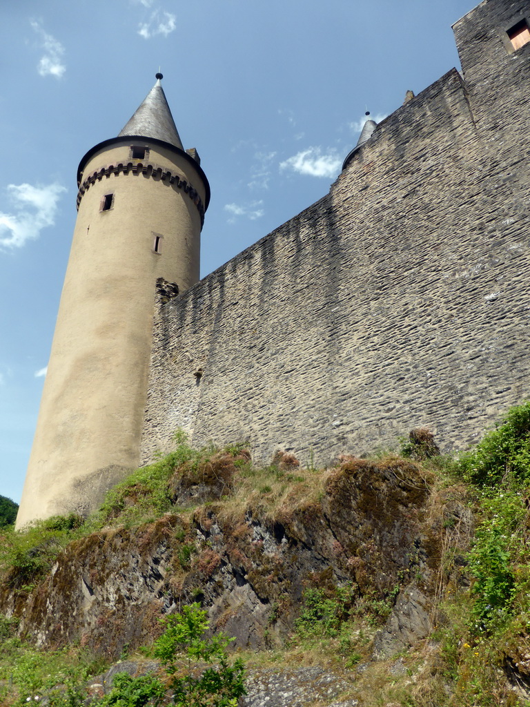 Northwest side of the Vianden Castle, viewed from the outer square