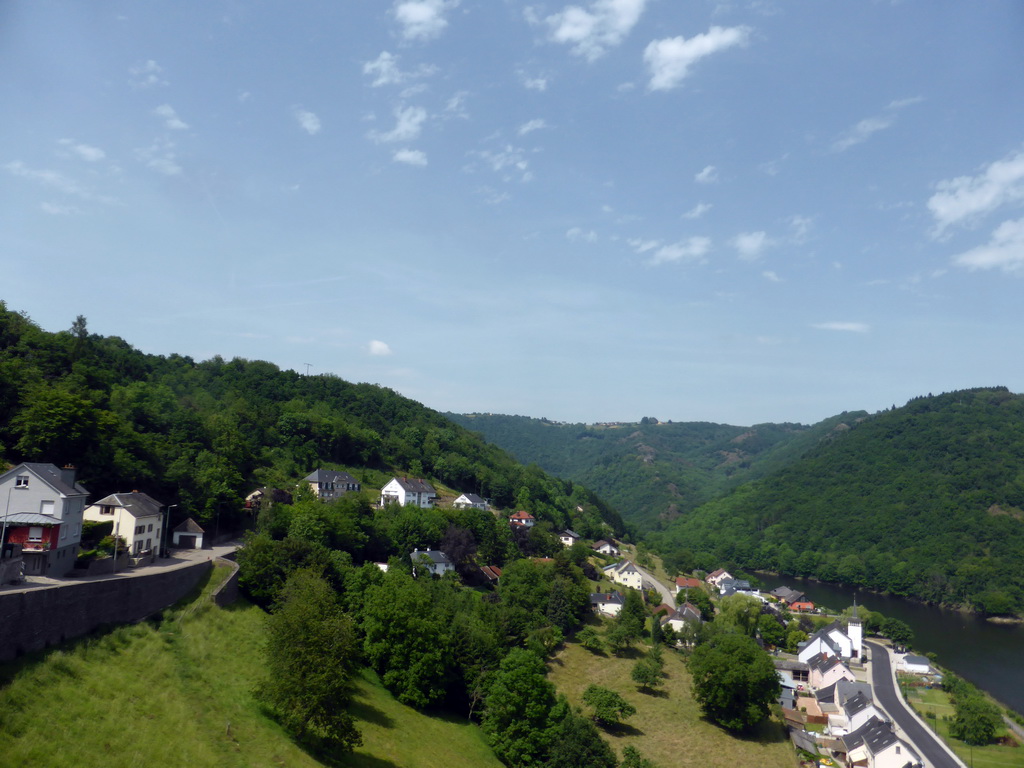 The town of Bivels and the Our river, viewed from a viewpoint next to the N10 road