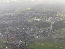 The town of Veldhoven, viewed from the airplane from Eindhoven