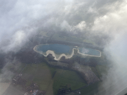 The E3 Strand lake, viewed from the airplane from Eindhoven