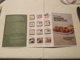 Information on Wiener Schnitzels at the Plachuttas Gasthaus zur Oper restaurant