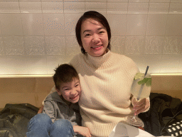 Miaomiao and Max with a cocktail at the Plachuttas Gasthaus zur Oper restaurant