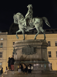 The Archduke Albrecht Monument in front of the Albertina museum, by night