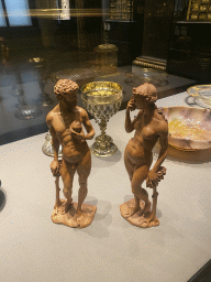 Statuettes of Adam & Eve at Room XXVIII of the Kunstkammer Vienna at the upper ground floor of the Kunsthistorisches Museum Wien
