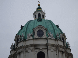 Dome of the Karlskirche church, viewed from the Karlsplatz square