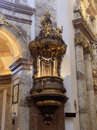 Pulpit of the Karlskirche church