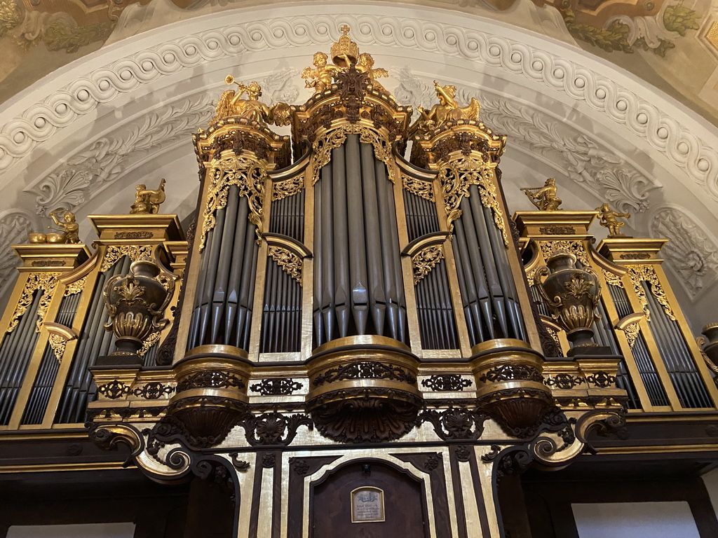 Organ of the Karlskirche church, viewed from the first floor