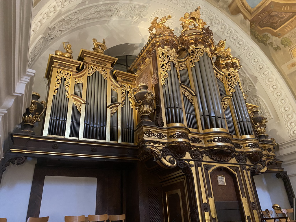 Organ of the Karlskirche church, viewed from the first floor