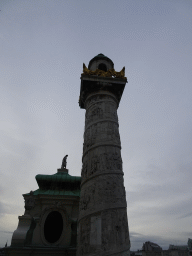 Northwest column of the Karlskirche church, viewed from the roof