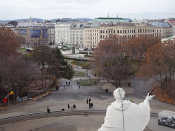 The Karlsplatz square, viewed from the roof of the Karlskirche church