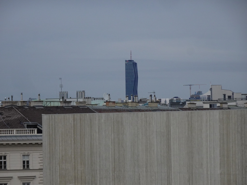 The DC Tower 1, viewed from the roof of the Karlskirche church