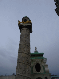 Northeast column of the Karlskirche church, viewed from the roof