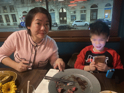 Miaomiao and Max having dinner at the QERO Peruvian Cuisine & Bar