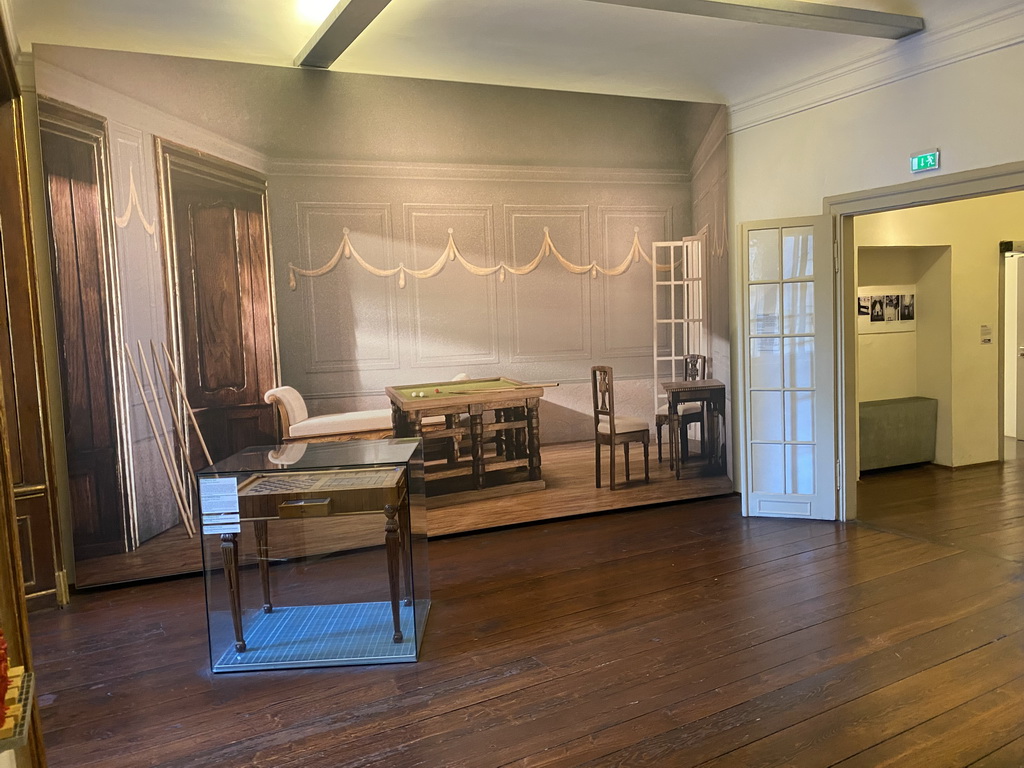 Game table at Mozart`s apartment at the first floor of the Mozarthaus Vienna museum