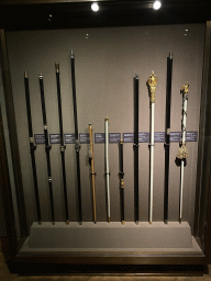 Staffs at Room 1 of the Imperial Treasury at the Hofburg palace, with explanation