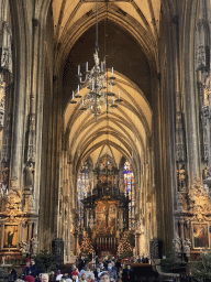 Nave, apse and altar of St. Stephen`s Cathedral