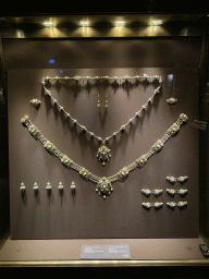 Hungarian opal jewellery set at Room 7 of the Imperial Treasury at the Hofburg palace, with explanation