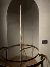 `Unicorn horn` (narwhal tusk) at Room 8 of the Imperial Treasury at the Hofburg palace, with explanation