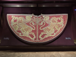 Coronation mantle at Room 10 of the Imperial Treasury at the Hofburg palace, with explanation