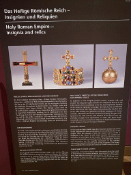 Information on the Holy Roman Empire - Insignia and Relics at Room 11 of the Imperial Treasury at the Hofburg palace