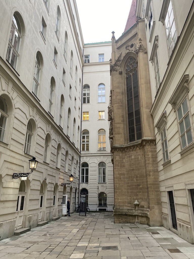 Back side of the Wiener Hofburgkapelle building of the Hofburg palace