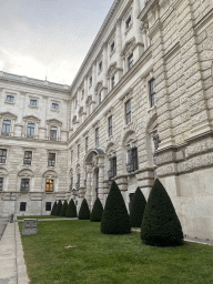 Front of the Arztzimmer building of the Hofburg palace at the square at the north side of the Burggarten park