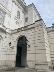 Gate inbetween the Austrian National Library and the Schmetterlinghaus building at the square at the north side of the Burggarten park