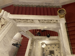 Staircase to the Sisi Museum at the Hofburg palace, viewed from above