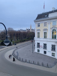 The Volksgarten park and the City Hall, viewed from the Sisi Museum at the Hofburg palace