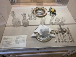 The Cover for a State Visit tableware at the Silver Collection at the Hofburg palace, with explanation