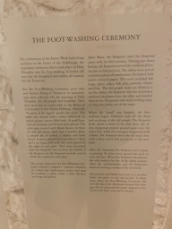 Information on the Foot-washing Ceremony at the Silver Collection at the Hofburg palace