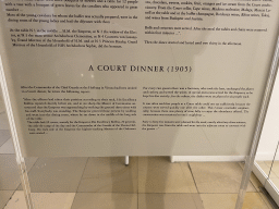Information on the Court Dinner at the Silver Collection at the Hofburg palace