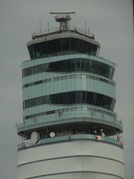 Control tower of Vienna International Airport, viewed from the gate