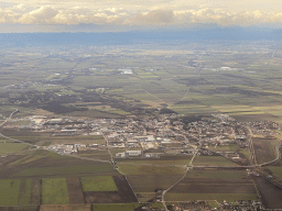 The town of Himberg, viewed from the airplane to Eindhoven