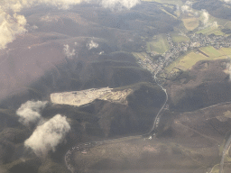 The Steinbruch Gaaden quarry, viewed from the airplane to Eindhoven