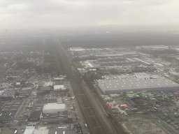 The Nieuw Acht industrial area, viewed from the airplane to Eindhoven