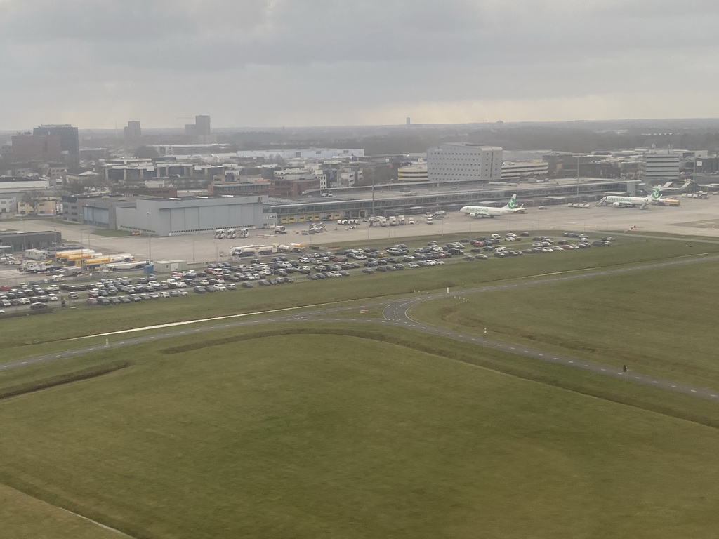 Eindhoven Airport, viewed from the airplane