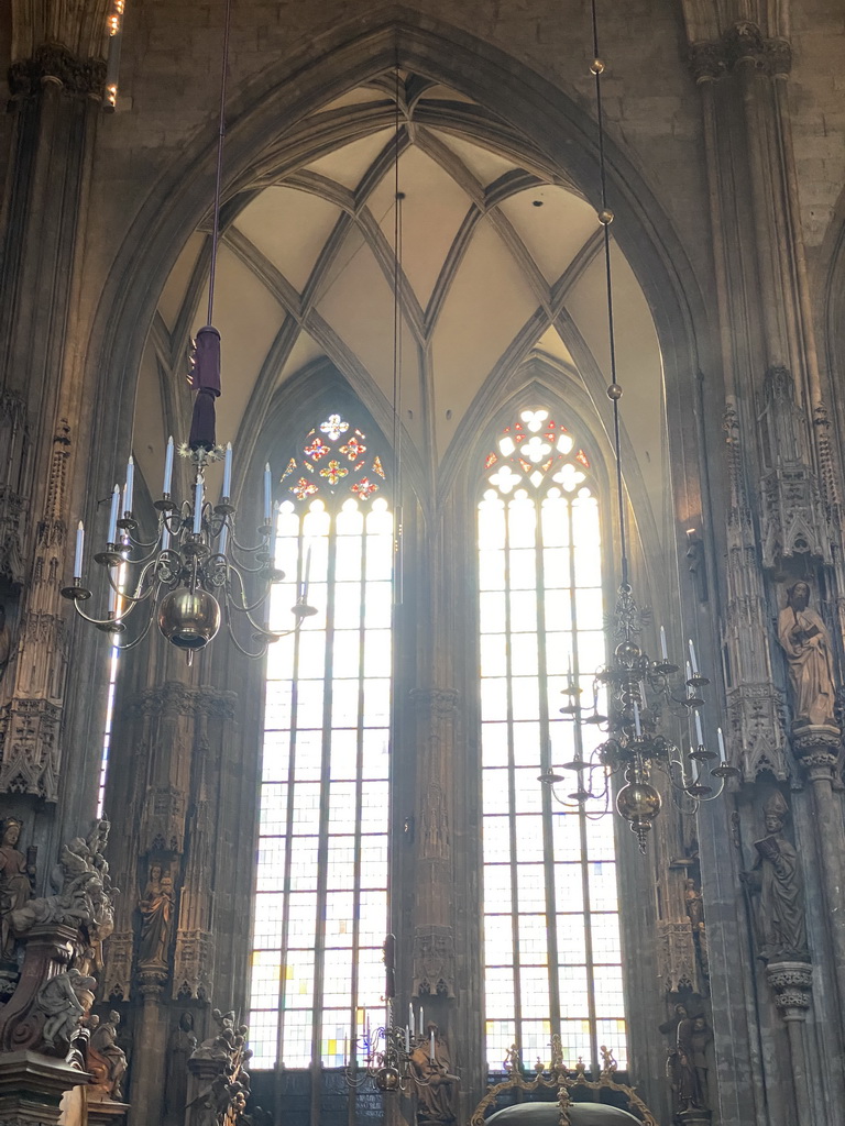 Transept of St. Stephen`s Cathedral, viewed from the north aisle