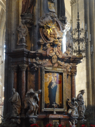 Altar inbetween the north aisle and the nave of St. Stephen`s Cathedral