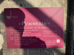 Information on the `Pummerin` bell at the North Tower of St. Stephen`s Cathedral