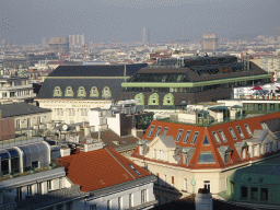 The northwest side of the city, viewed from the viewing platform at the North Tower of St. Stephen`s Cathedral