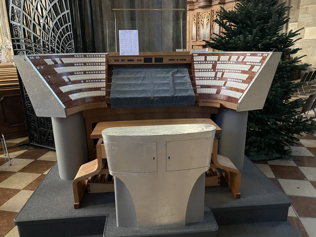 Keyboard of the small organ of St. Stephen`s Cathedral