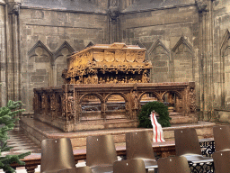 The Tomb of Emperor Frederick III at the south aisle of St. Stephen`s Cathedral