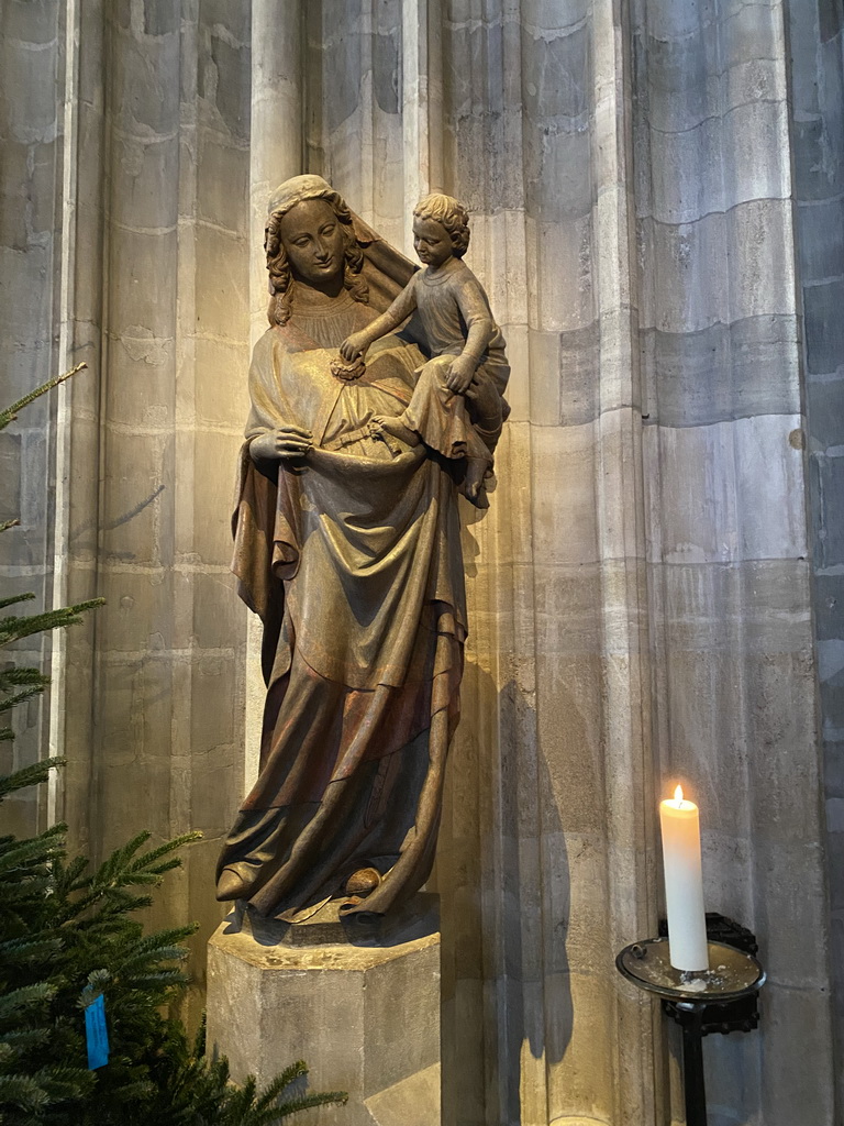 Statue at the south aisle of St. Stephen`s Cathedral