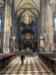 Max in front of the apse and altar of St. Stephen`s Cathedral