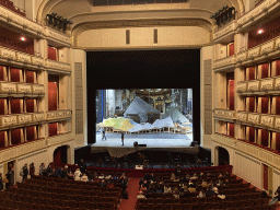Interior of the Auditorium of the Wiener Staatsoper building, viewed from the Main Balcony