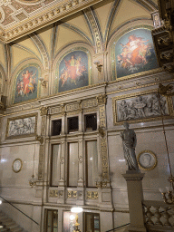 The Grand Staircase of the Wiener Staatsoper building, viewed from the upper floor