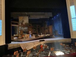 Stage and Orchestra Pit of the Auditorium of the Wiener Staatsoper building, viewed from the Parterre