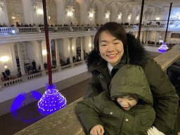 Miaomiao and Max at the upper floor of the Spanish Riding School, just before the show