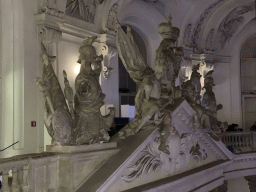 Sculptures at the upper floor of the Spanish Riding School, just before the show